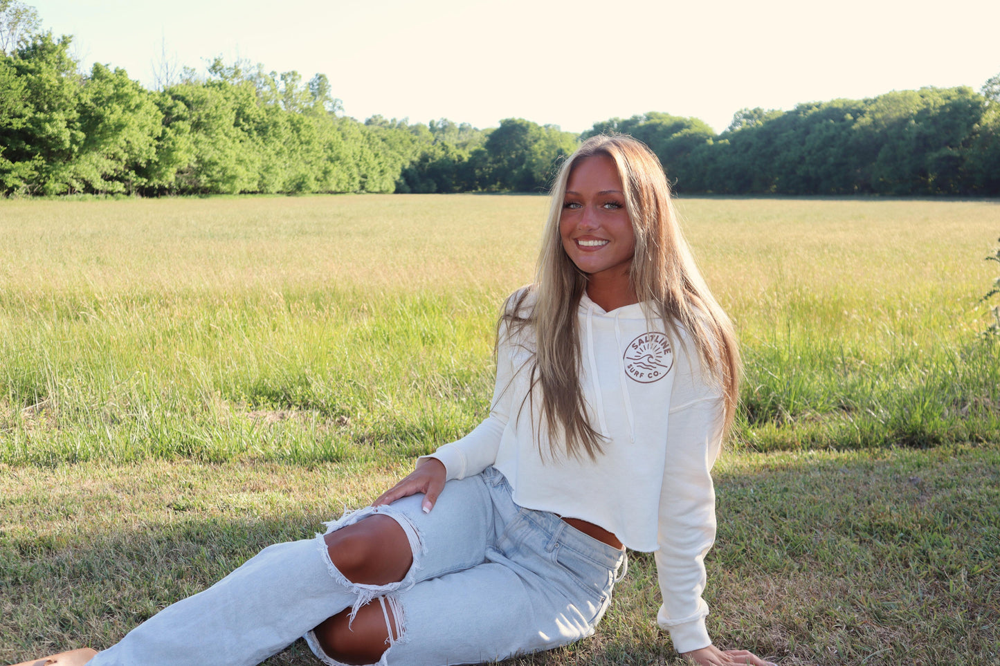 Saltline hooded crop top