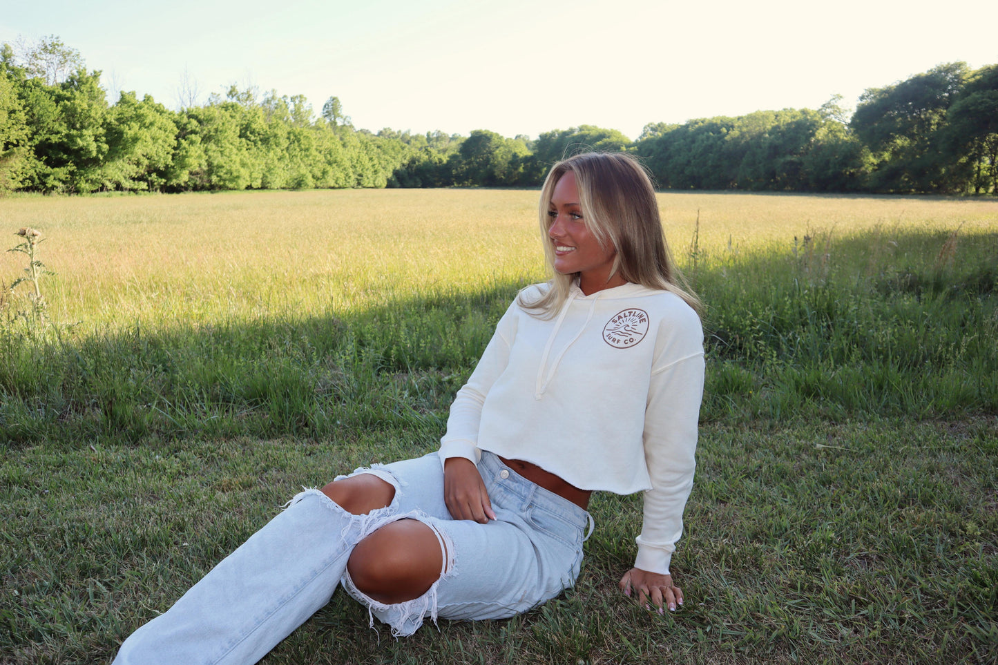 Saltline hooded crop top