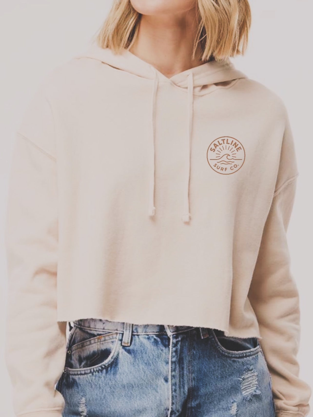 Saltline hooded crop top